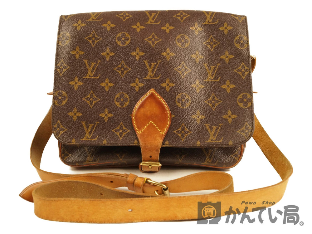 Louis Vuitton Cartouchiere Monogram Canvas Shoulder Bag Brown